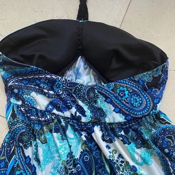 Arden B Halter Babydoll Paisley Dress Cover Up Medium - Picture 6 of 6